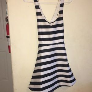 Striped Cross Back Dress